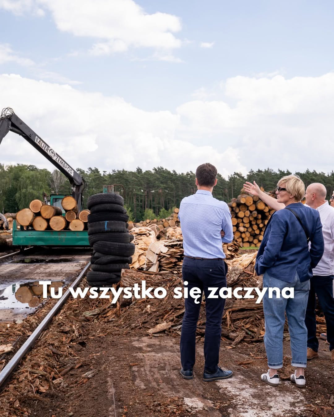 Początek procesu produkcji drewna w tartaku